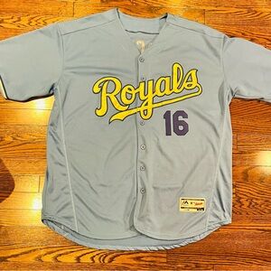 Authentic Bo Jackson Royals Jersey | Majestic MLB Flex Base | Size 52